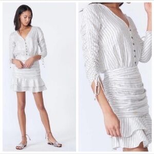 Veronica Beard Women’s Long Sleeve Dylana  Striped Mini Dress. Size 10 💙🤍